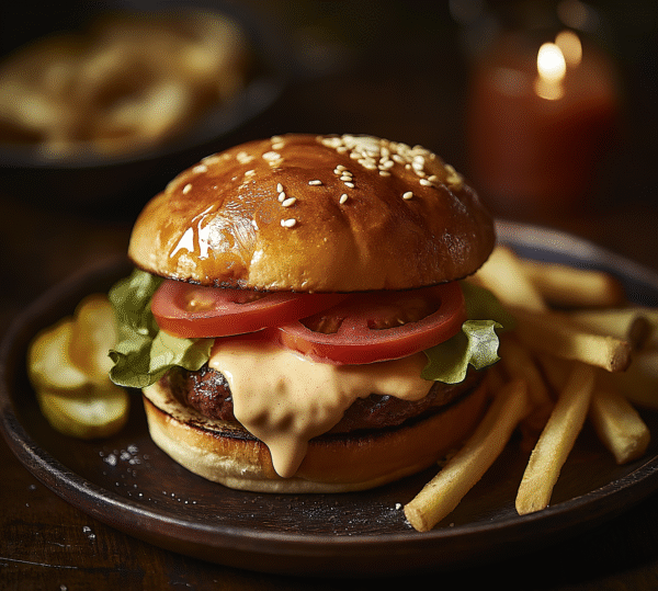 Acılı Kremalı Çıtır Soğan Burger