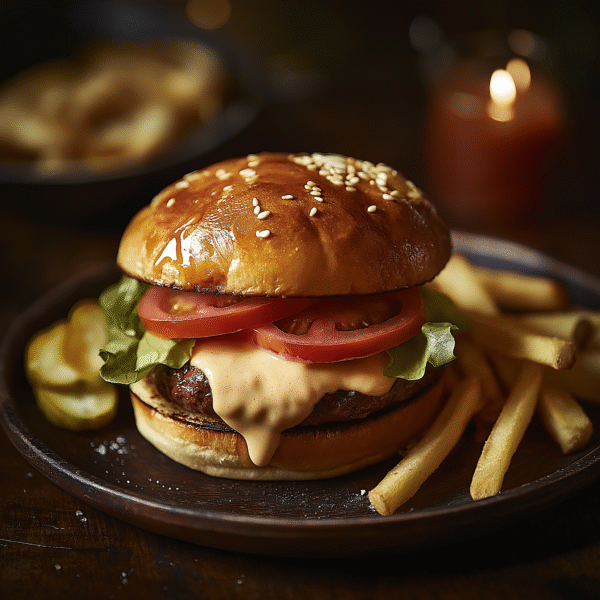 Acılı Kremalı Çıtır Soğan Burger
